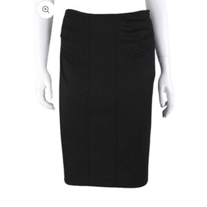 DVF Diane Von Furstenberg Women's Black Side Zipper Pencil Skirt‎ Size 2